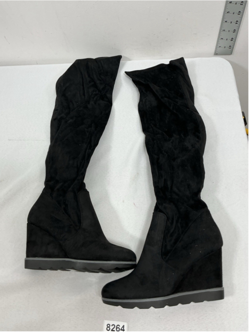 Womans New Betani Diana Otk Wedge Boots Size 7.5 Black - Picture 3 of 7